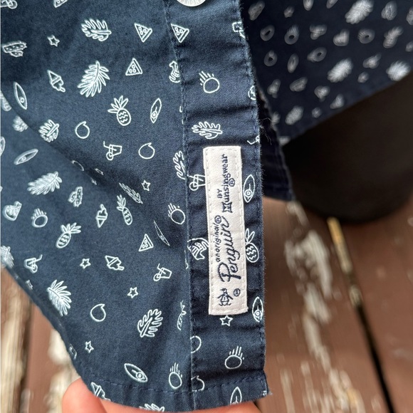Original Penguin Navy Blue Patterned Casual Shirt - Picture 3 of 5